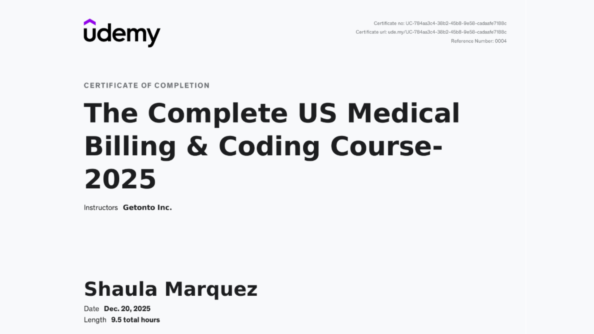 Medical Billing & Coding Cert